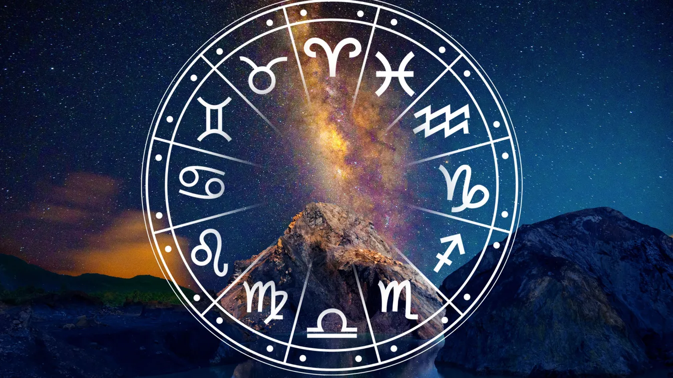 Horoszkóp, ami tartalmazza az összes csillagjegyet.