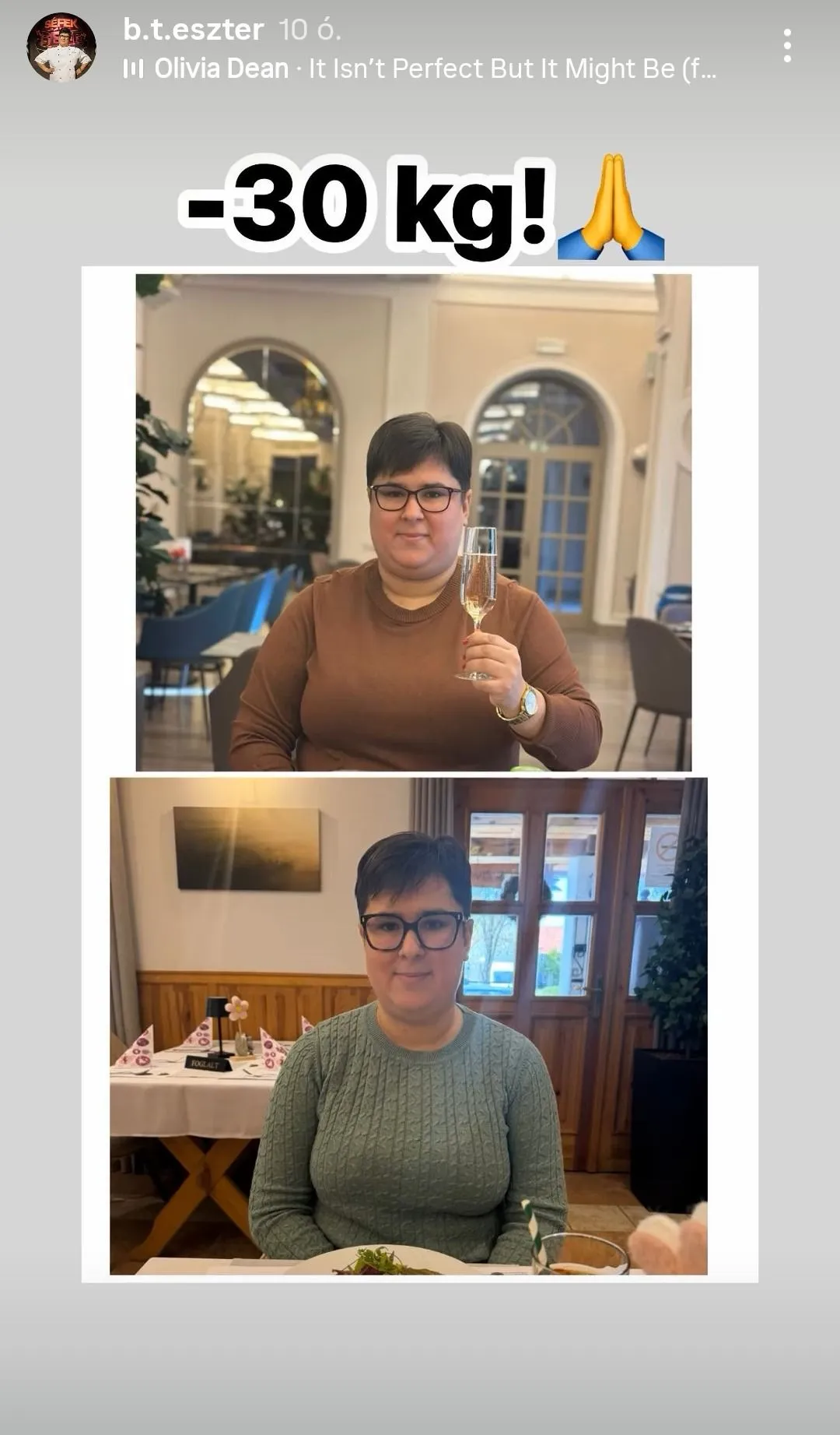 Balogh Tamásné 30 kilogrammot fogyott.