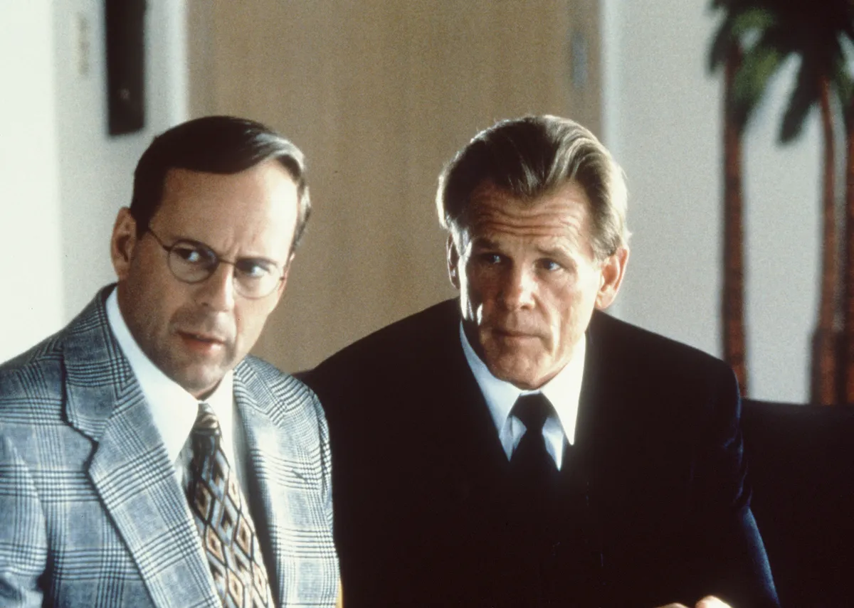 Bruce Willis és Nick Nolte a Bajnokok reggelije című filmben.