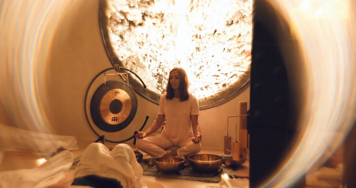 Rubint Réka elvégezte a hangtálfürdő képzést