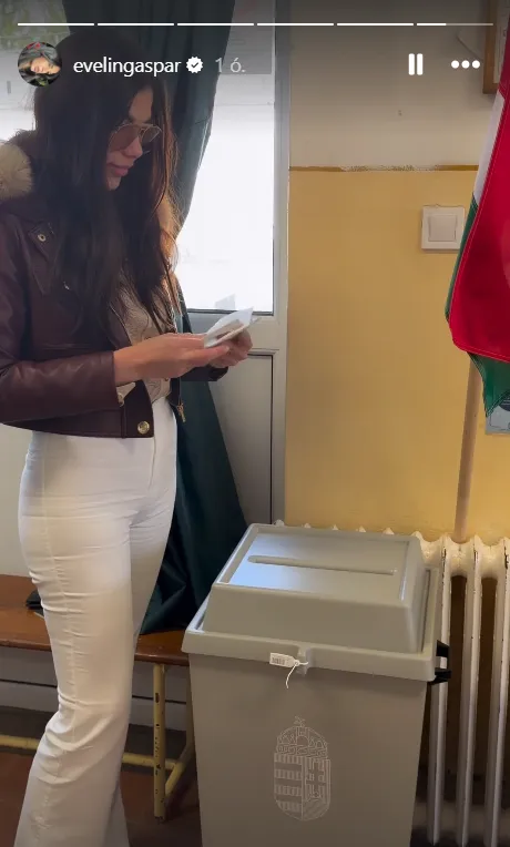 Gáspár Evelin is megjelent a szavazáson 