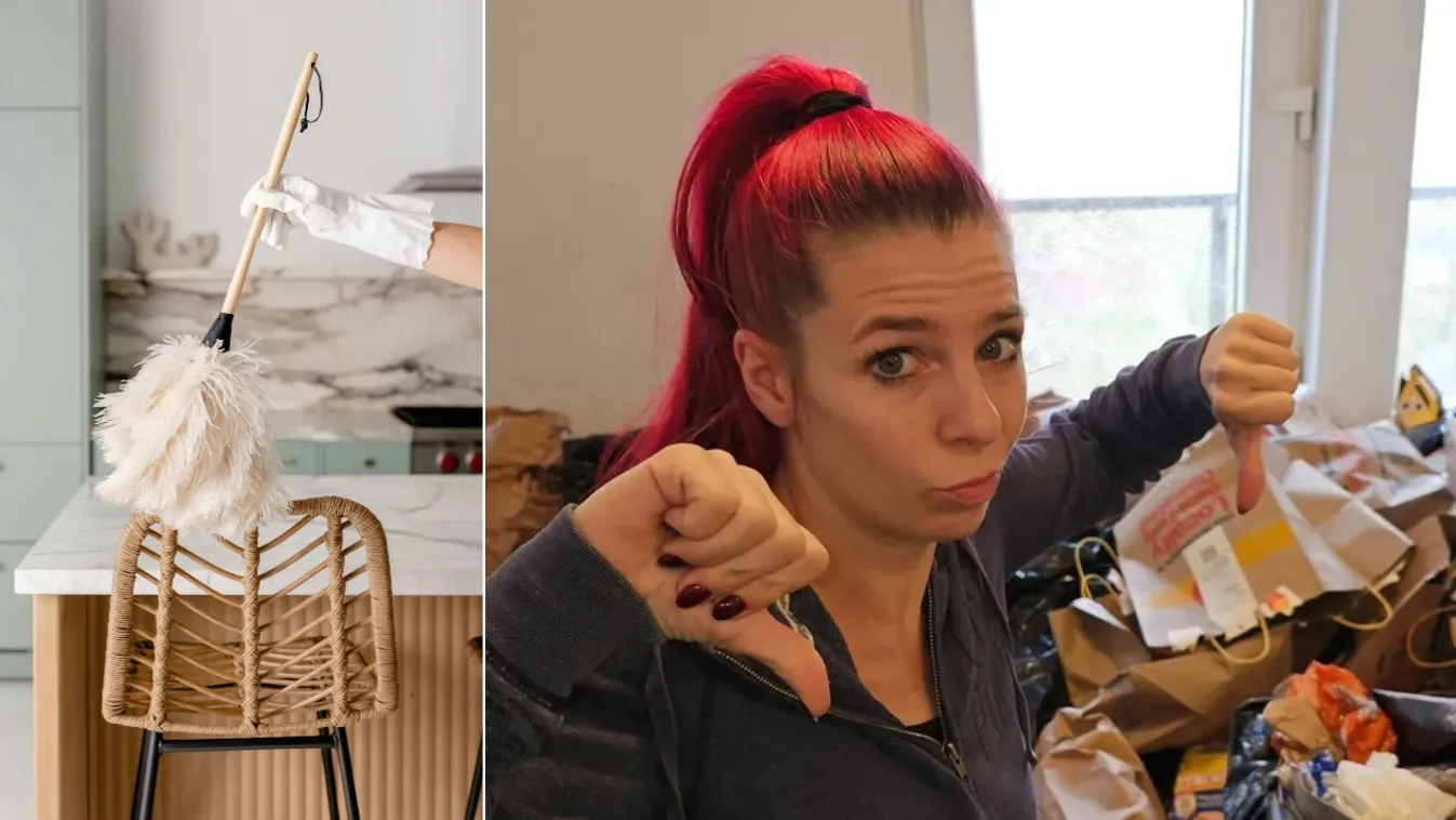 Fodor Barbara extrém takarítónő tavaszi nagytakarítás közben