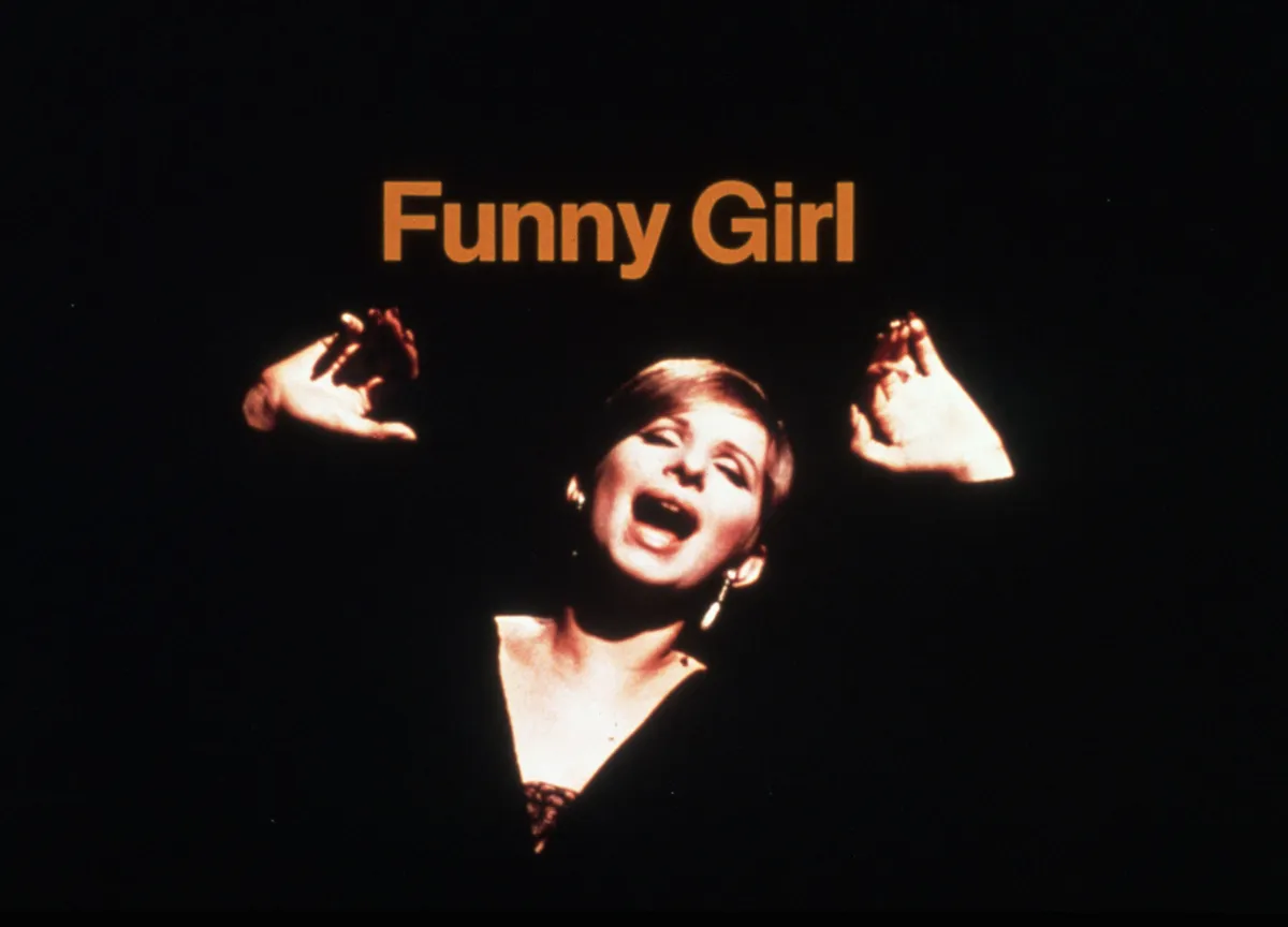 Barbra Streisand a Funny Girl plakátján.