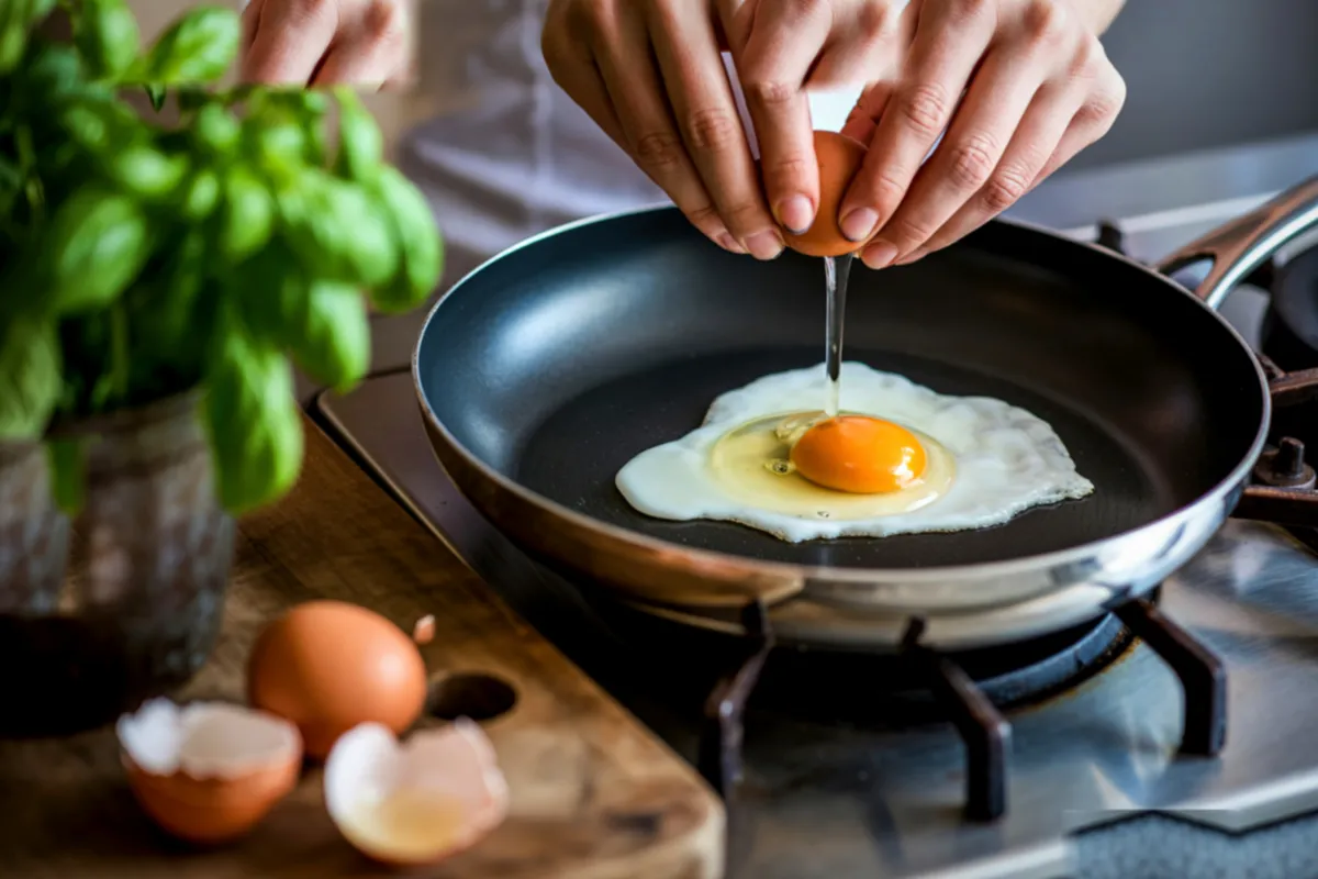 Tükörtojás készítése serpenyőben