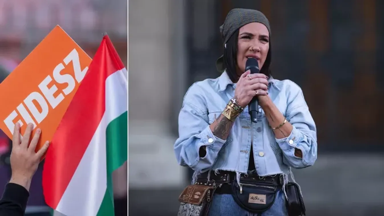 Nincs kétség, kire voksolt: Tóth Gabi narancsba öltözve indult szavazni