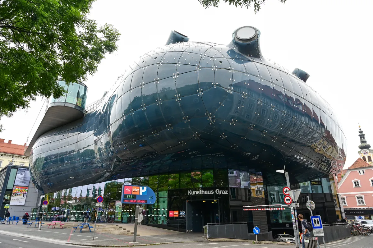 A futuriszikus stílusú grazi Kunsthaus.