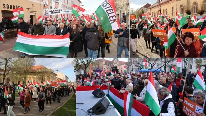 Gigantikus a tömeg Szentesen, mindenki Orbán Viktorra vár