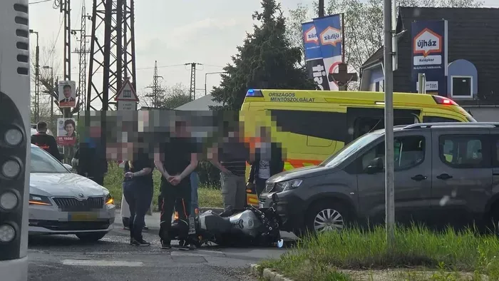 Döbbenetes ütközés - Motorbaleset történt Tatabányán