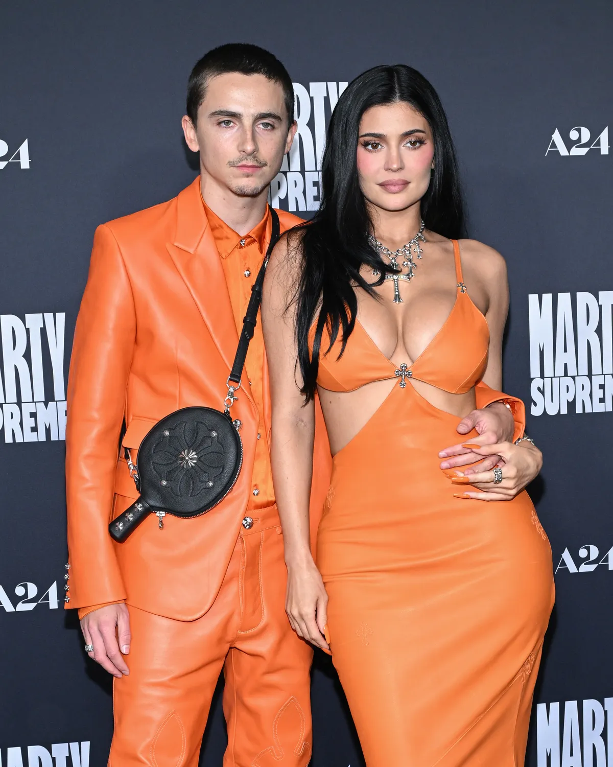 Timothée Chalamet és Kylie Jenner a Marty Supreme los angelesi vetítésén.