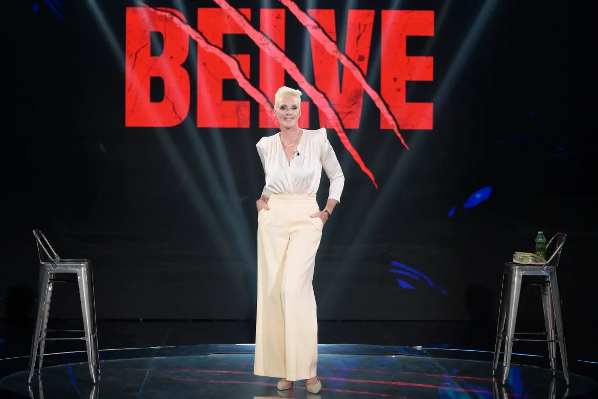 Brigitte Nielsen az olasz Belve műsor színpadán.