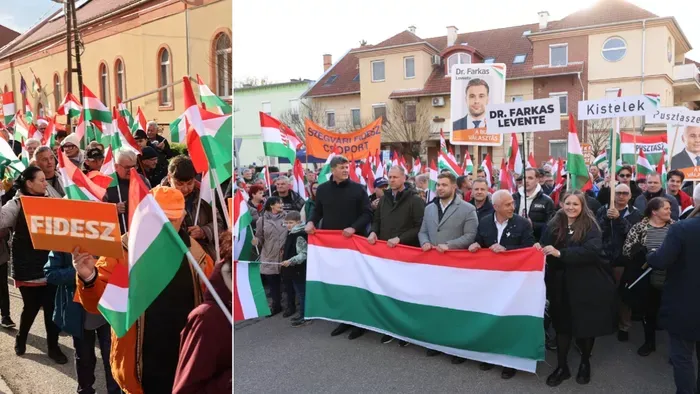 Gigantikus a tömeg Szentesen, mindenki Orbán Viktorra vár