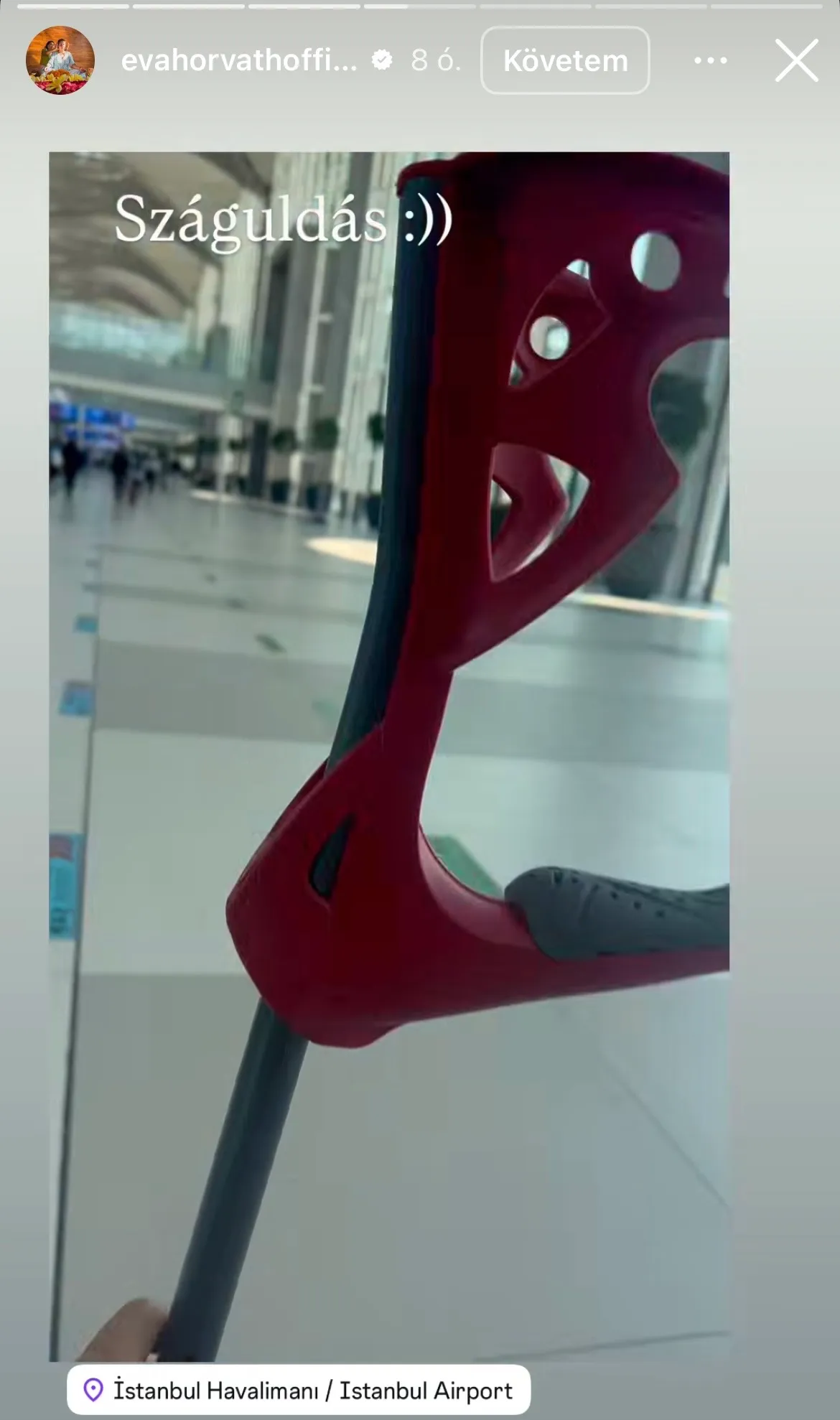 Horváth Éva hosszú idő után ült újra repülőgépre.