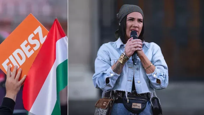 Nincs kétség, kire voksolt: Tóth Gabi narancsba öltözve indult szavazni