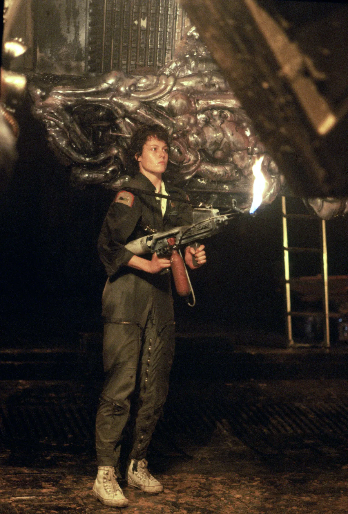 Sigourney Weaver az első Alien filmben Ellen Ripley szerepében.