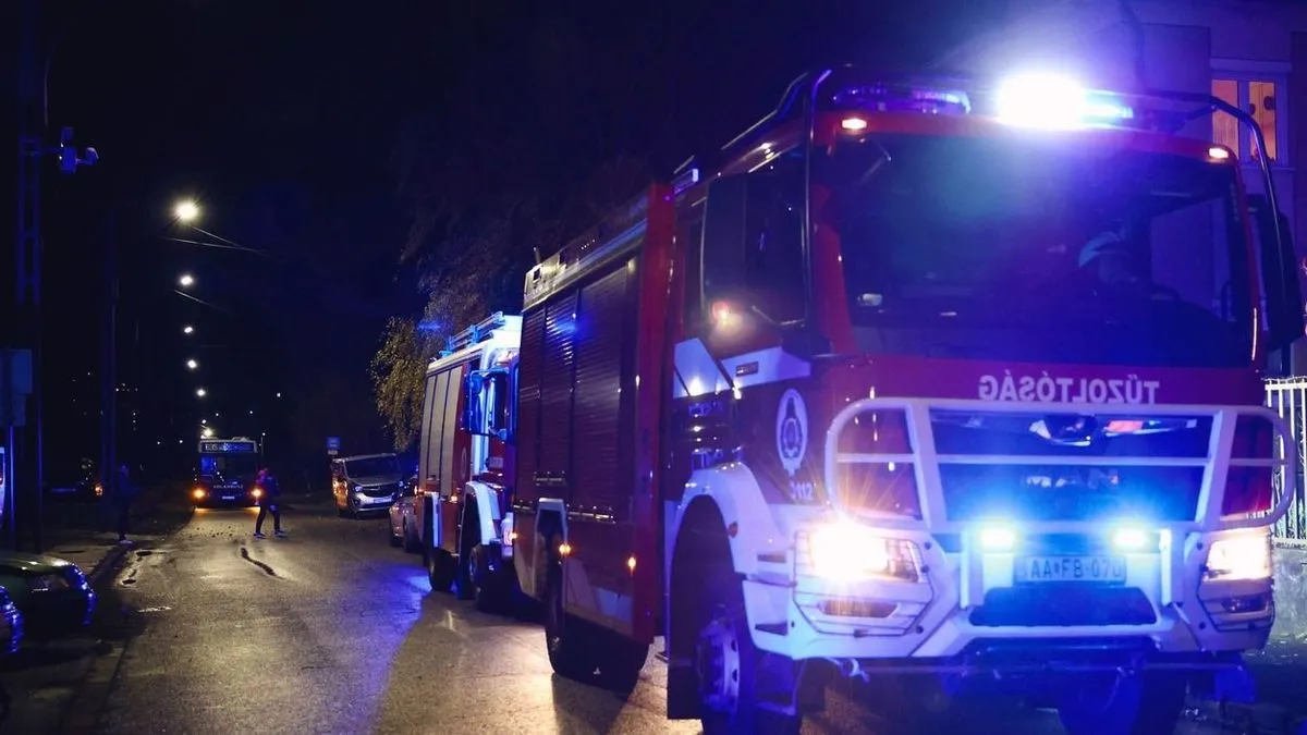 Tűzesethez siettek a tűzoltók nem sokkal éjfél után egy debreceni üzlethez