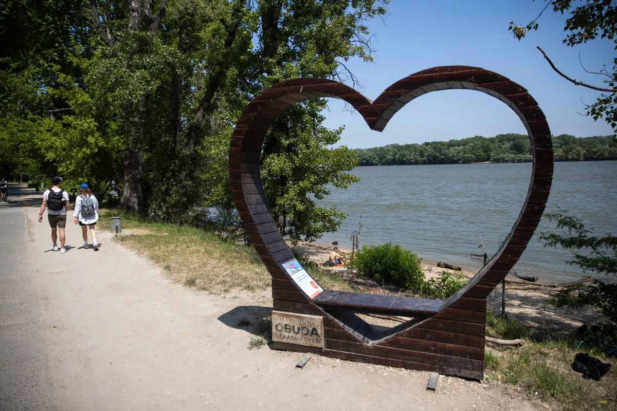 Magyarországi futóútvonal a Római-parton.