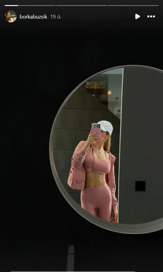 Buzsik Borka egy szexi szettben ment edzeni