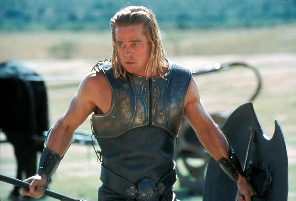 Brad Pitt, a Trója című film főszereplője. 