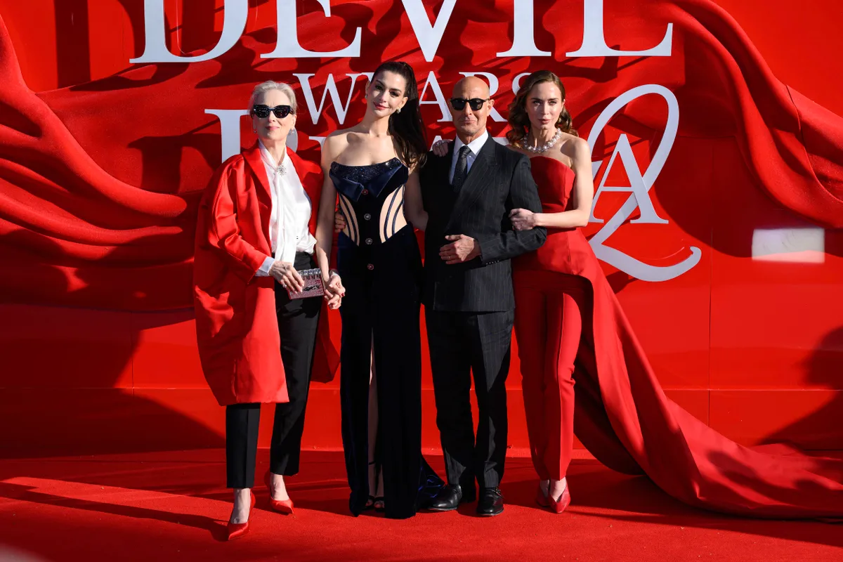 Az ördög Pradát visel 2 főszereplői: Meryl Streep, Anne Hathaway, Stanley Tucci és Emily Blunt
