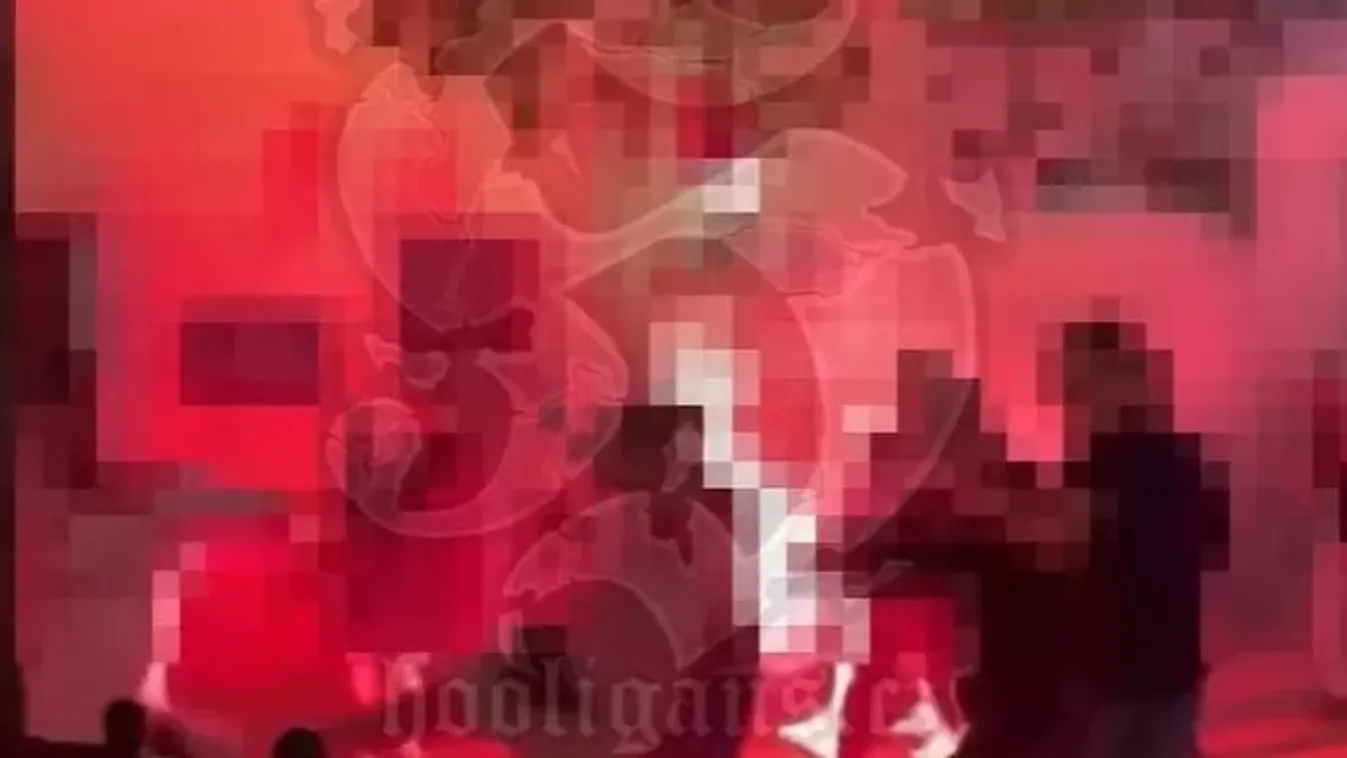 Tömegverekedés a pesti éjszakában: videón, ahogy egymásnak esnek a PSG és Arsenal szurkolói