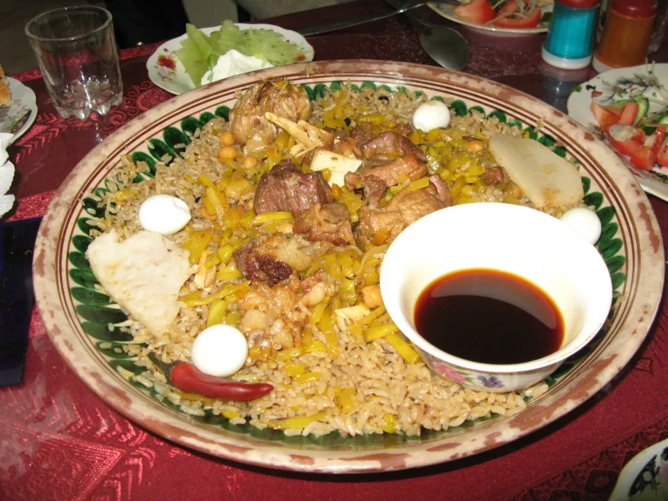 Közép-ázsiai egytálétel, a plov.