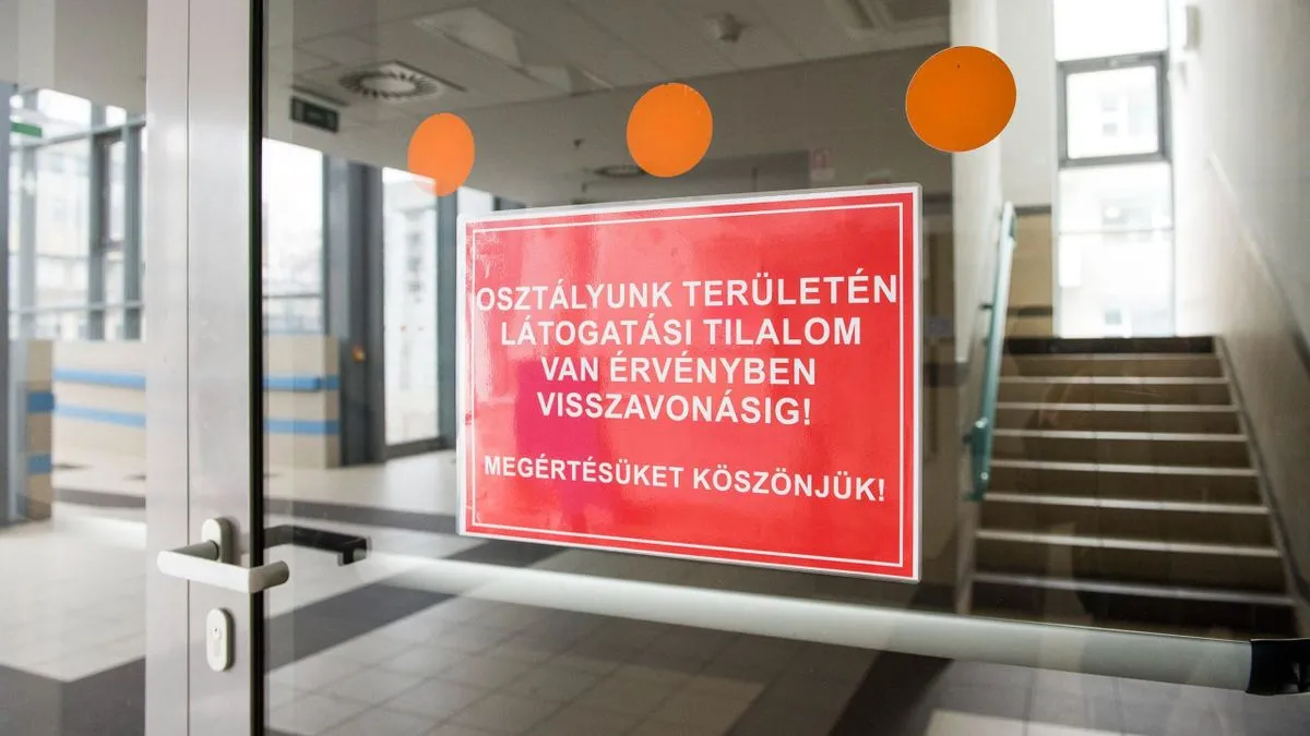 kórház, látogatási tilalom, légúti megbetegedés