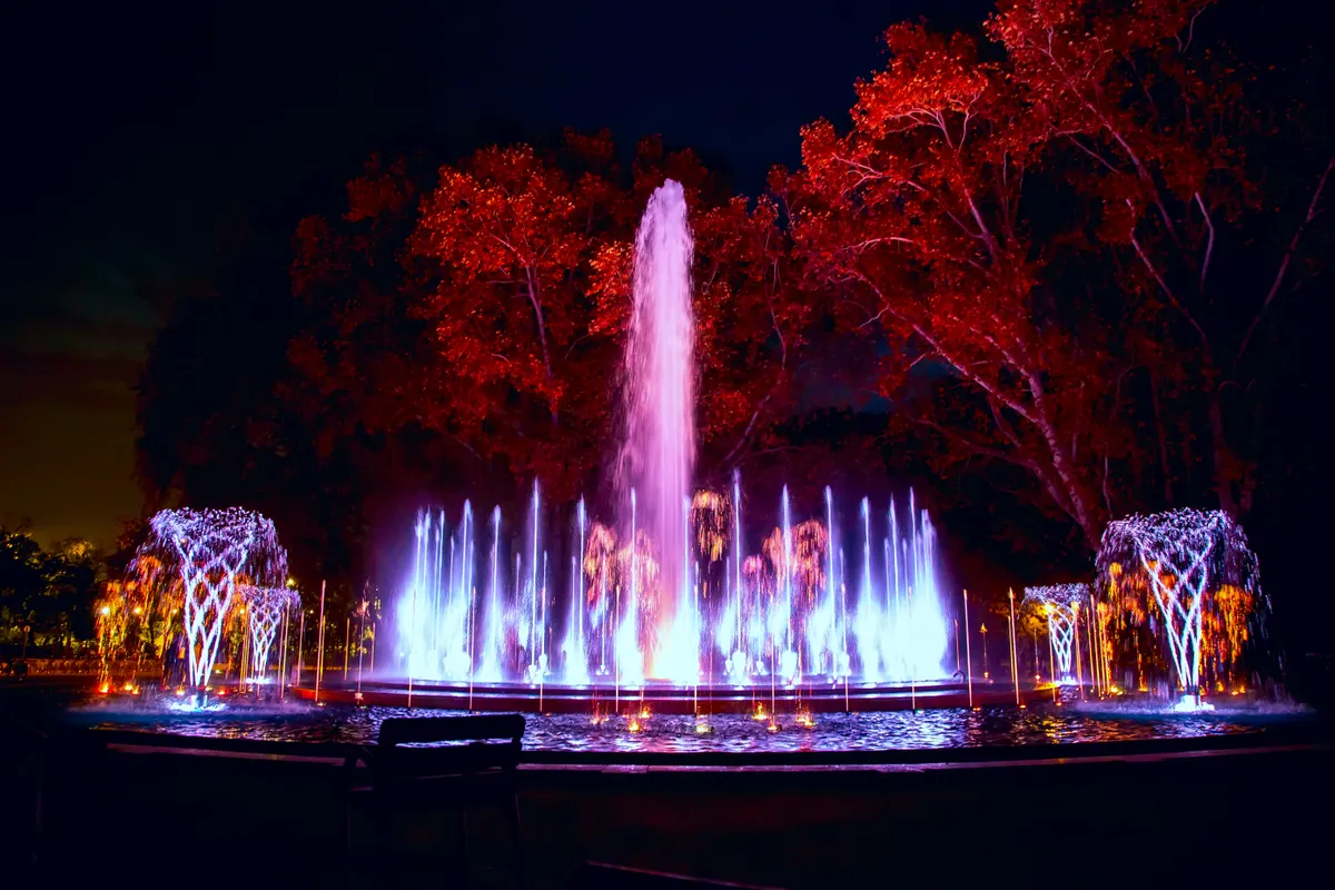 Music,Fountain,At,The,Margaret,Island,In,Budapest,Hungary,With
