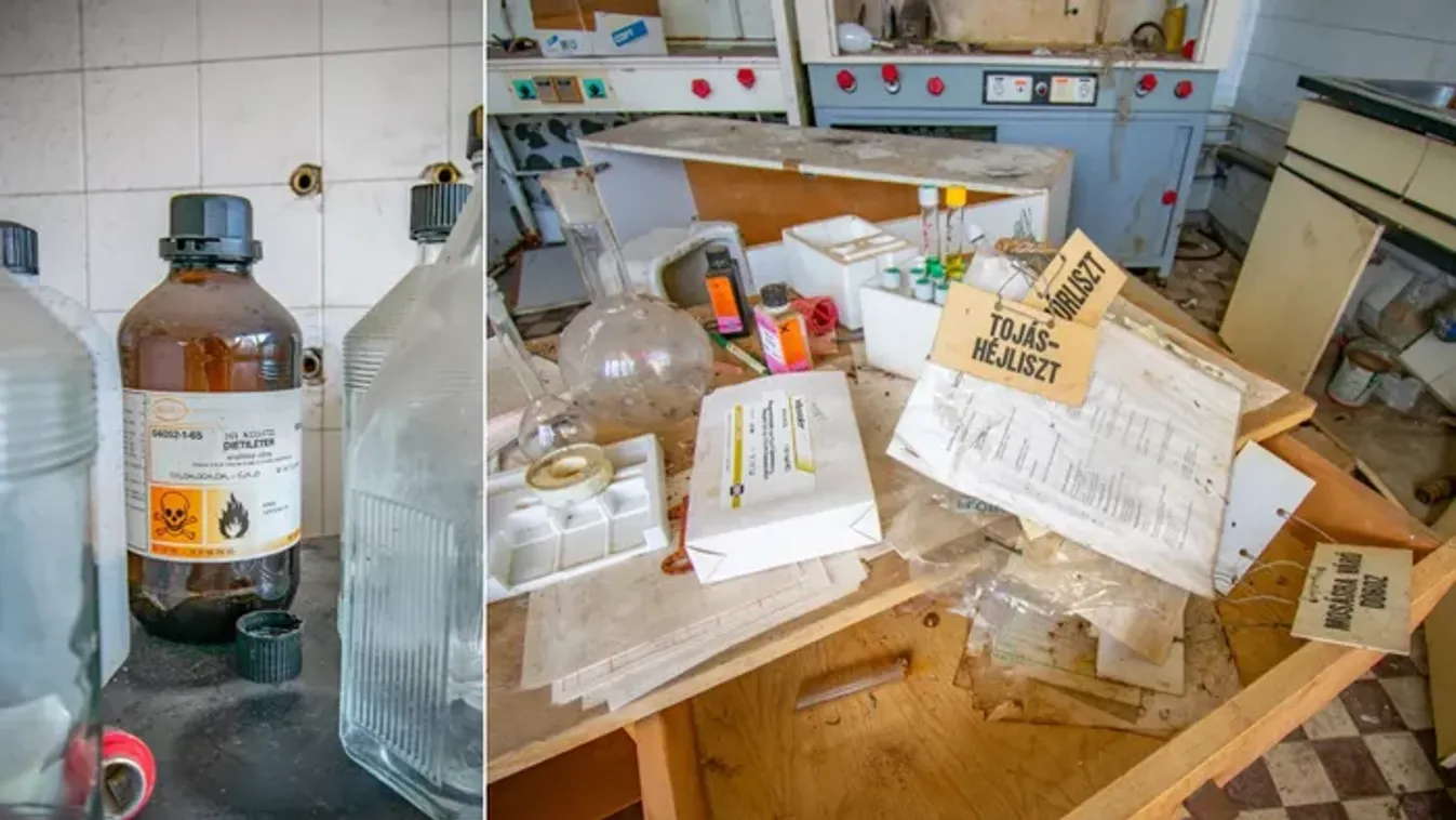 Méreg és rejtélyes akták: elhagyatott laboratóriumot találtak – Galéria!