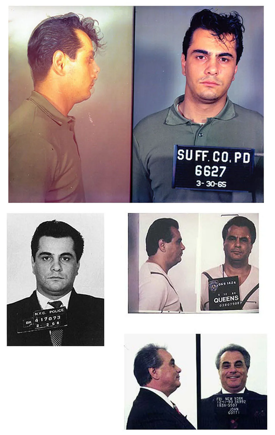 John Gotti rendőrségi portréja.