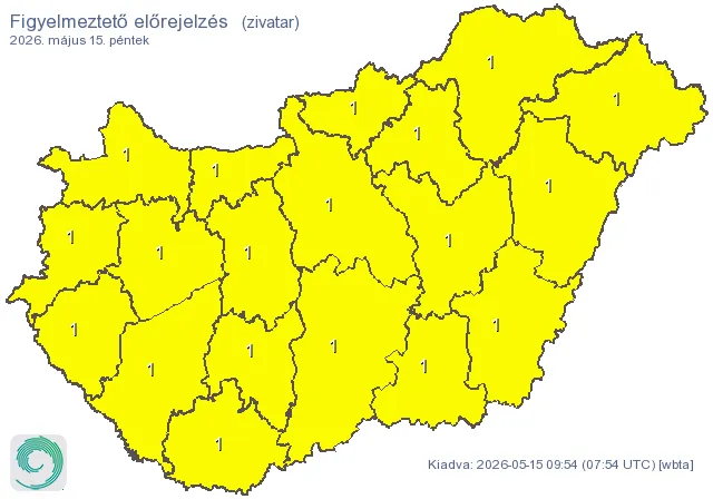 Durva zivatarok csapnak le órákon belül