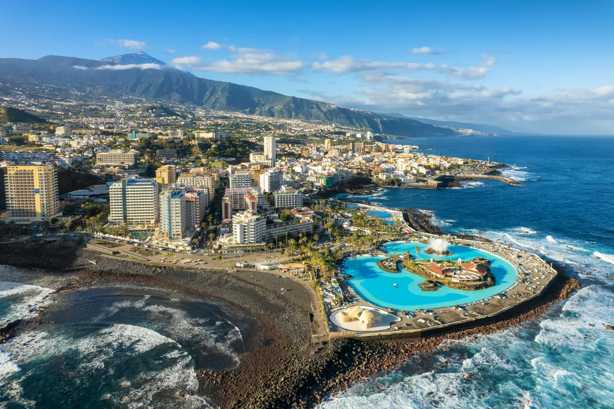 A César Manrique által tervezett Lago Martiánez medencéi Tenerifén.