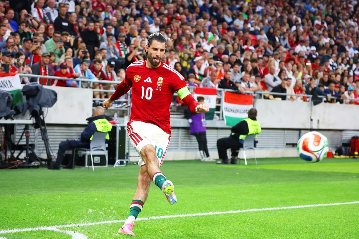 Szoboszlai Dominik szögletből adott gólpasszt a finnek ellen
