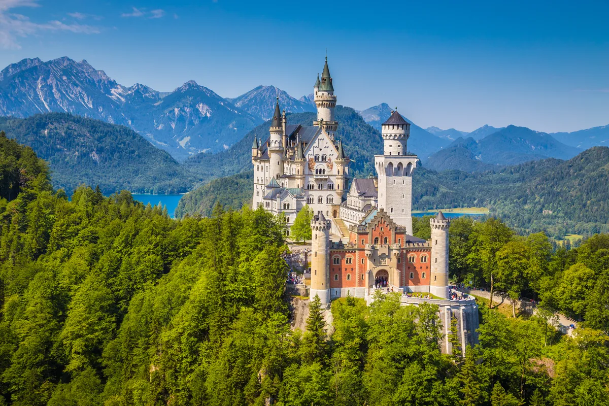 Neuschwanstein kastély és környezete madárávlatból