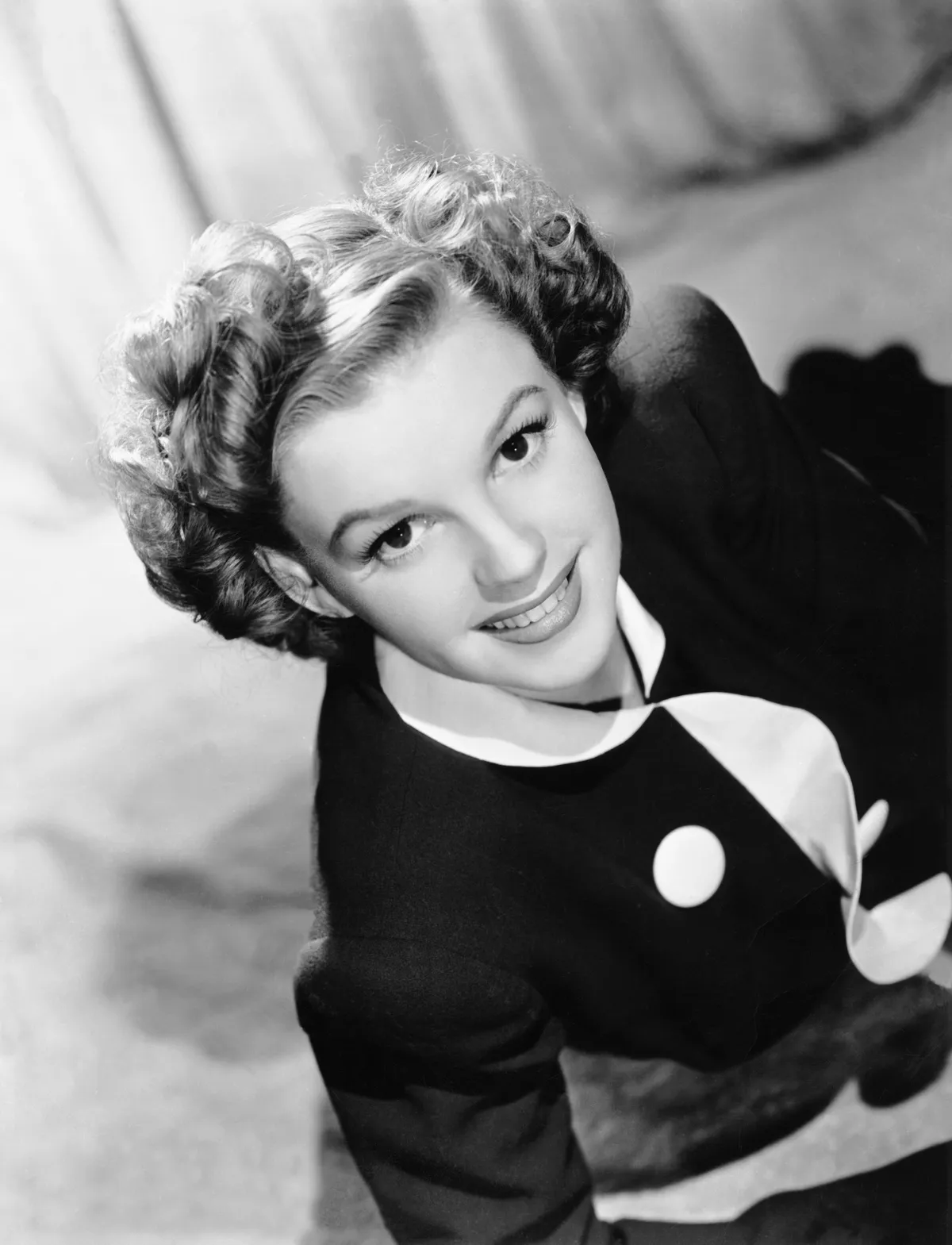 Judy Garland színésznő portréja.