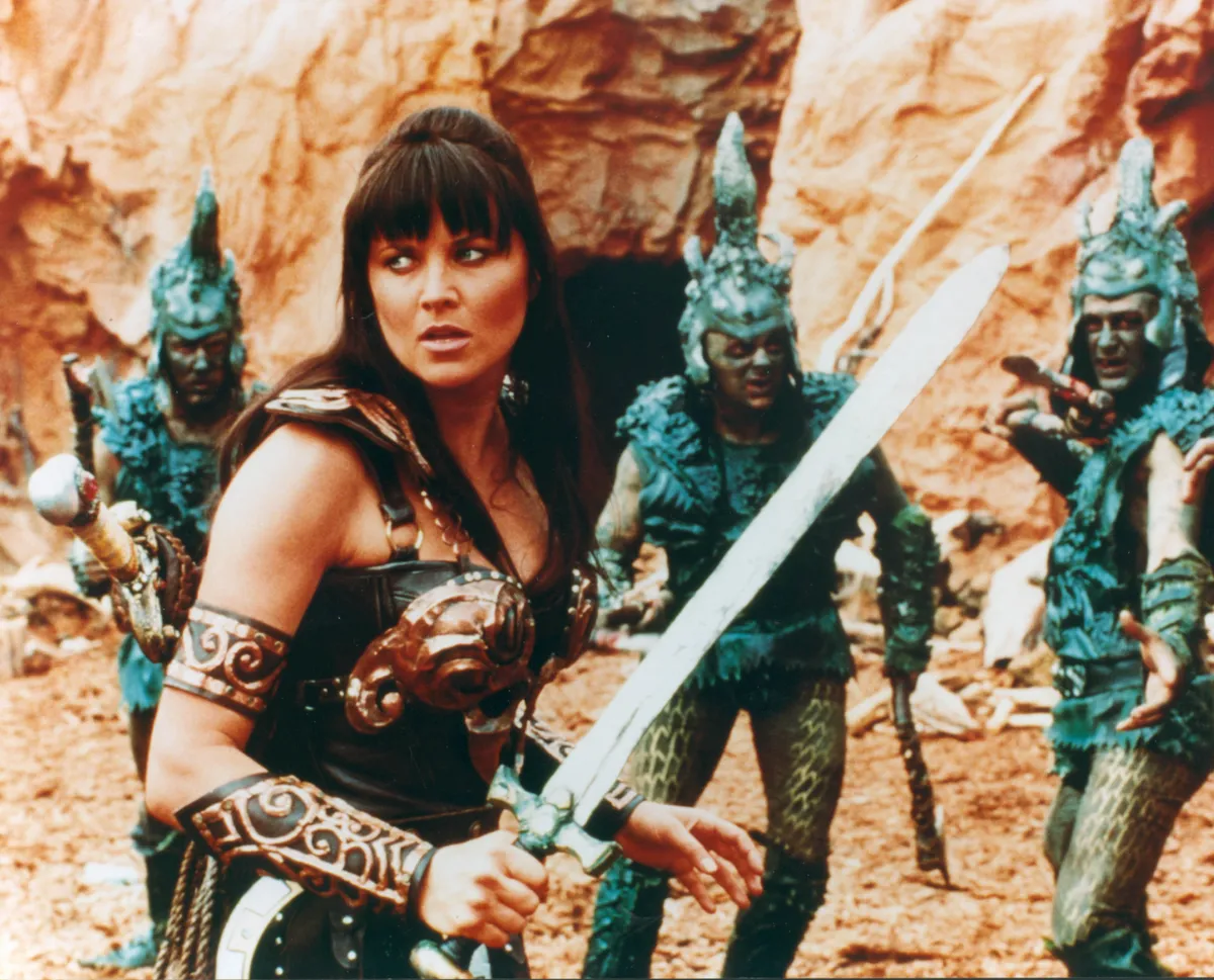 Xena kvíz, a főhős a sorozat egyik jelenetében.