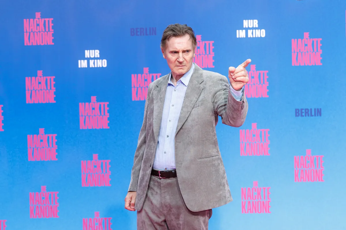 Liam Neeson a Csupasz pisztoly premierjén.