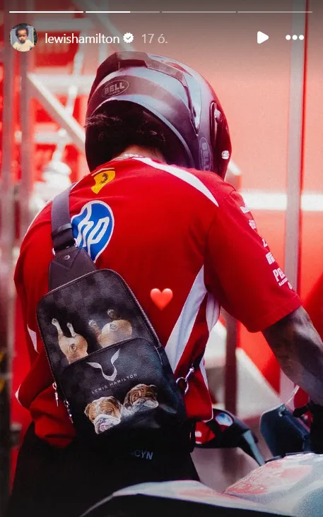 Lewis Hamilton táskája