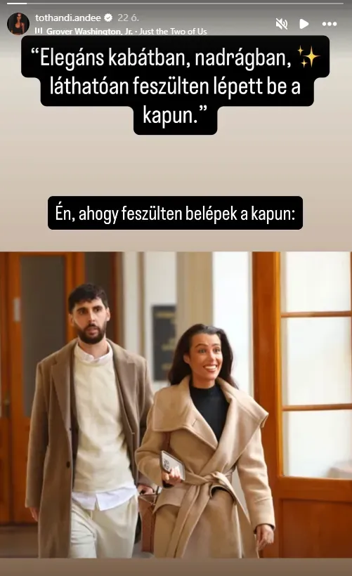 Tóth Andi mosolyogva érkezett meg a bíróságra