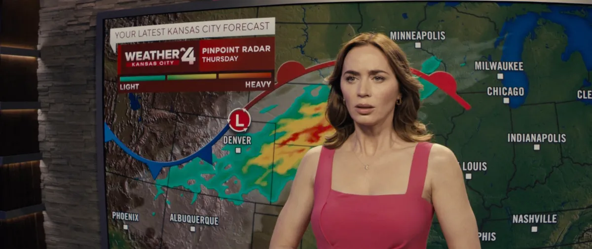 Emily Blunt A leleplezés napja című film jelenetképén. 