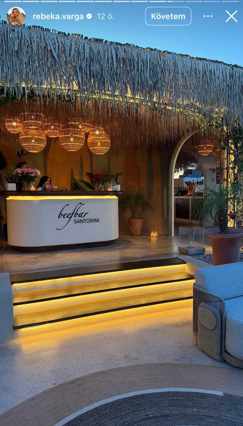 Görögország egyik luxusétterme a Santorini Beefbar.