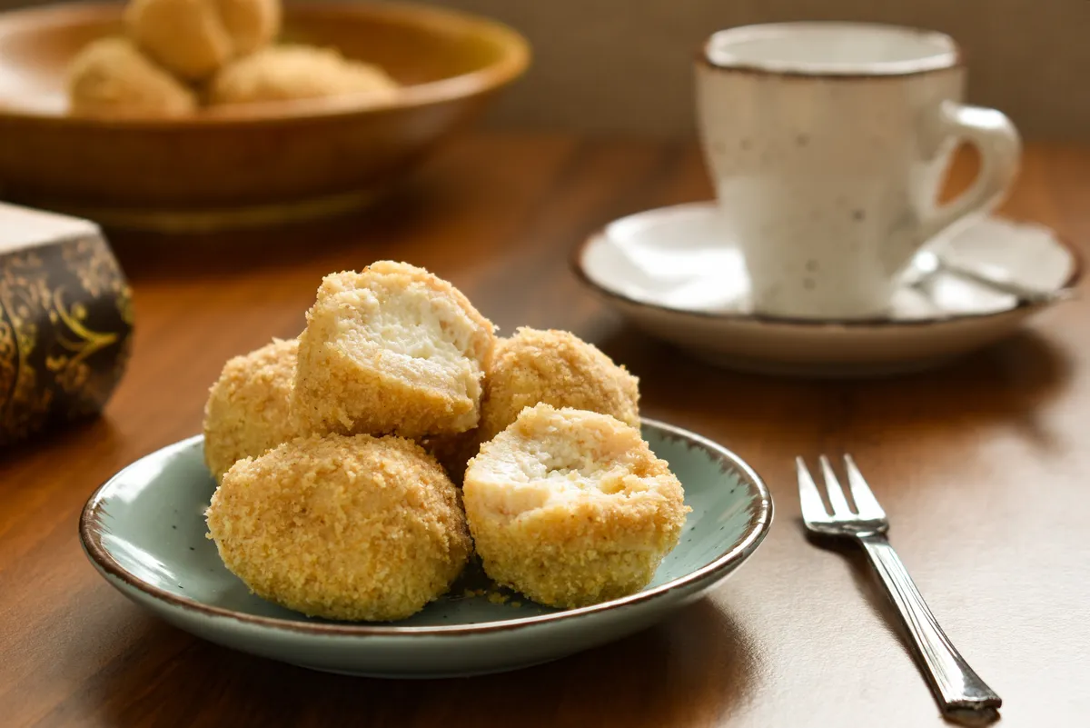 Túrógombóc recept alapján készült desszert.