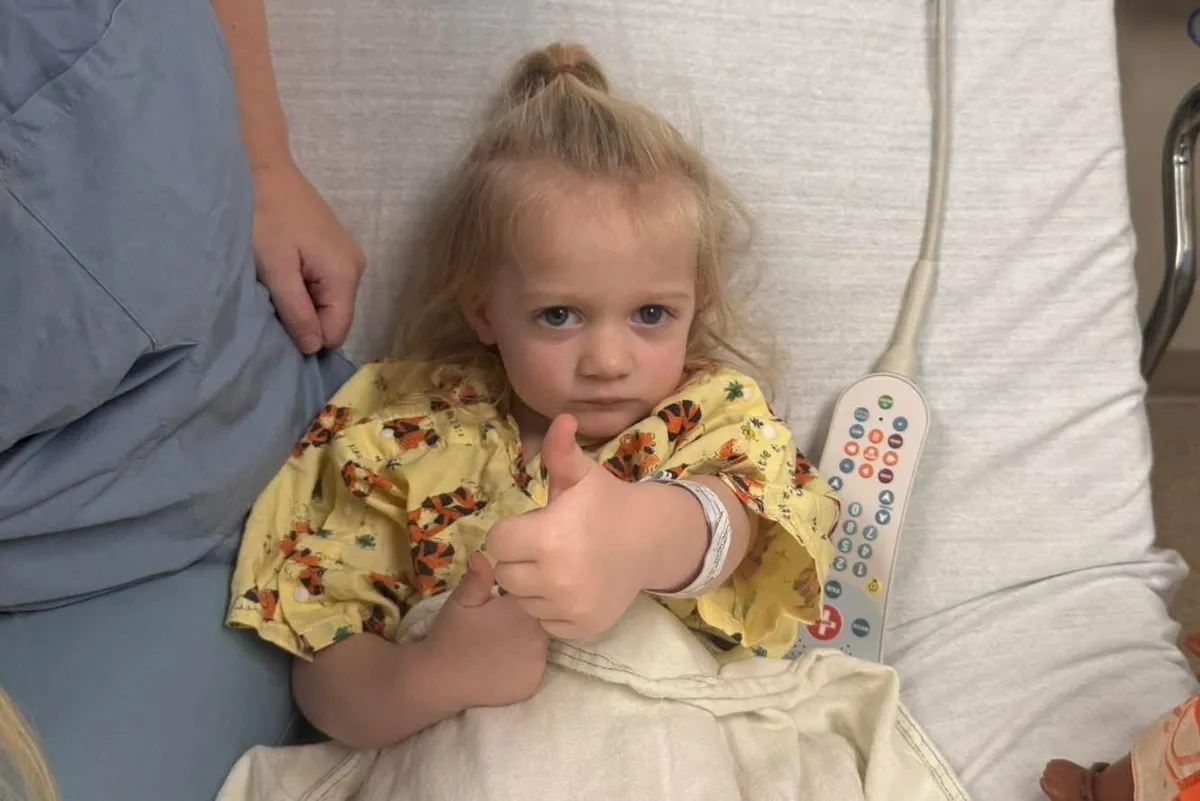 Girl, 3, diagnosed with rare cancer after mum spotted 'black eye' on baby monitor