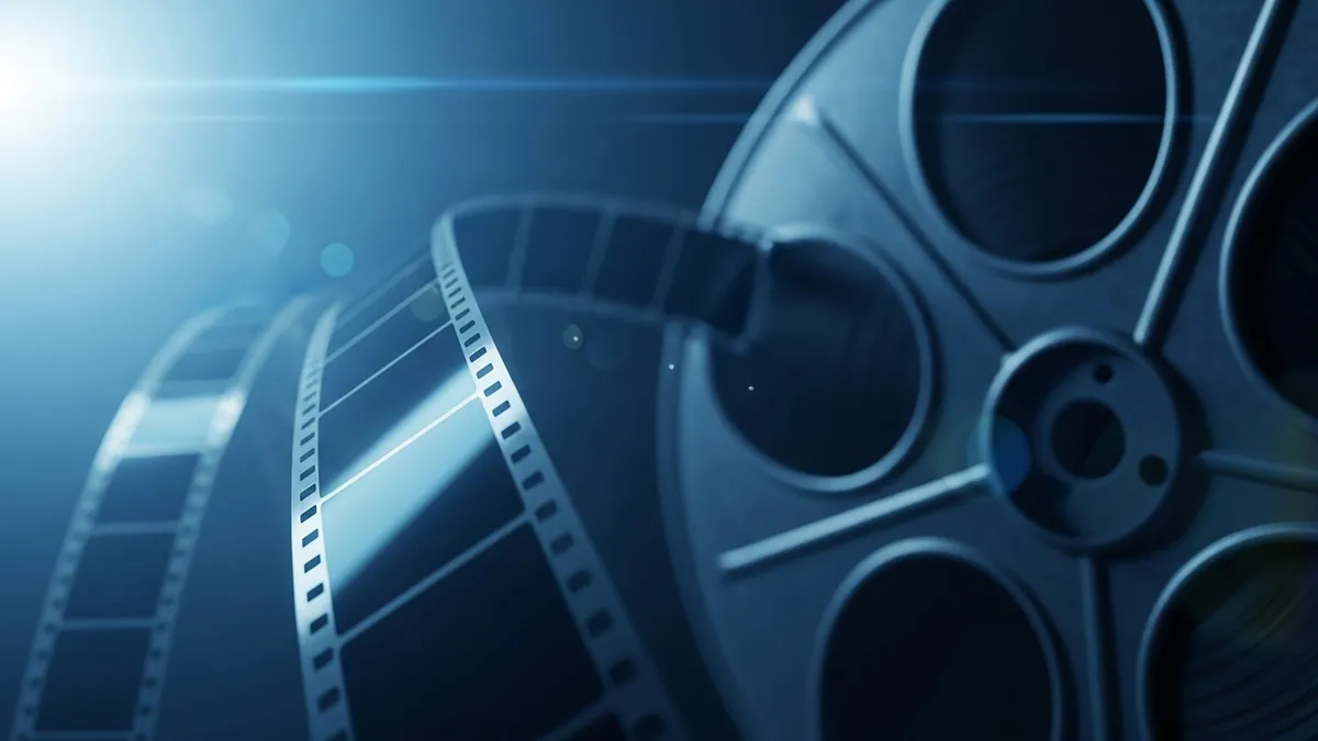 Magyar filmek kvízhez illusztráció, egy filmtekercs a képen