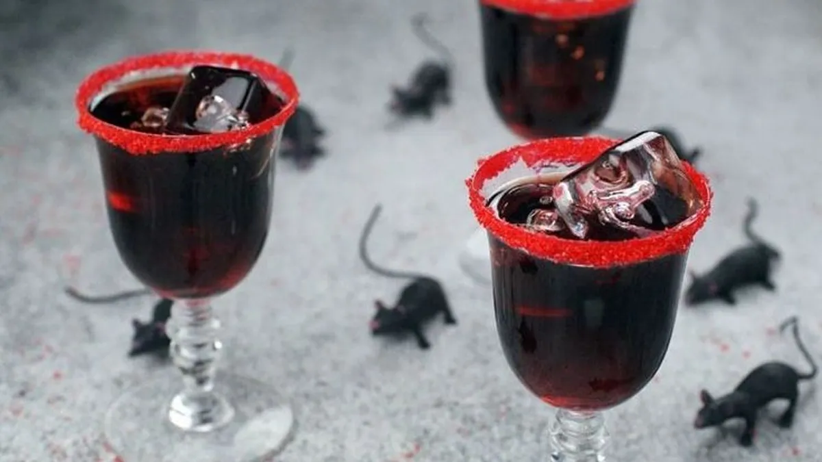 Halloweeni fekete mocktail