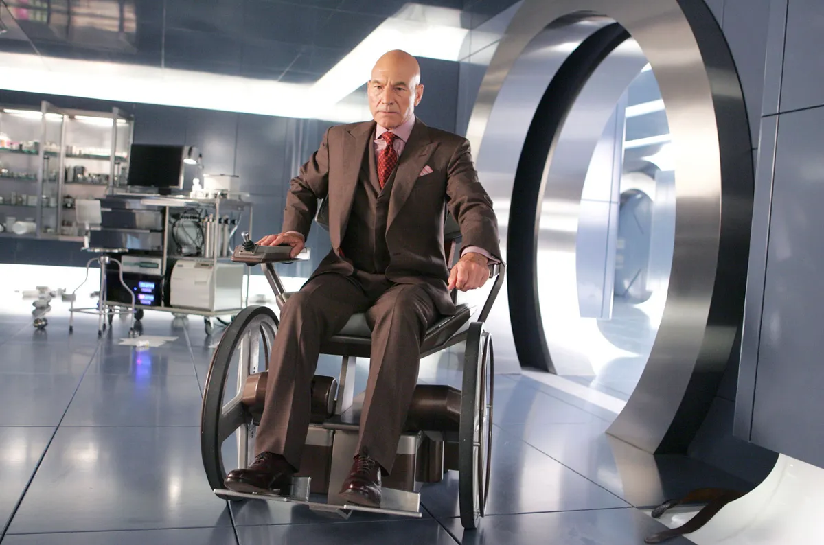 Sir Patrick Stewart X-professzorként az X-Men: Az ellenállás vége című filmben