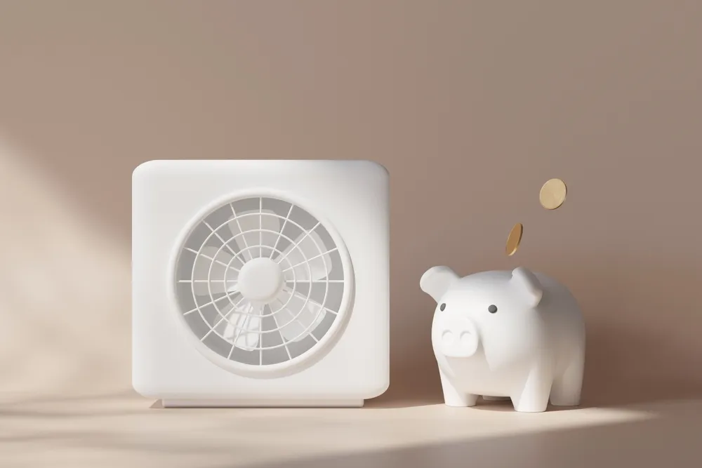 This,3d,Render,Showcases,An,Air,Source,Heat,Pump,Alongside