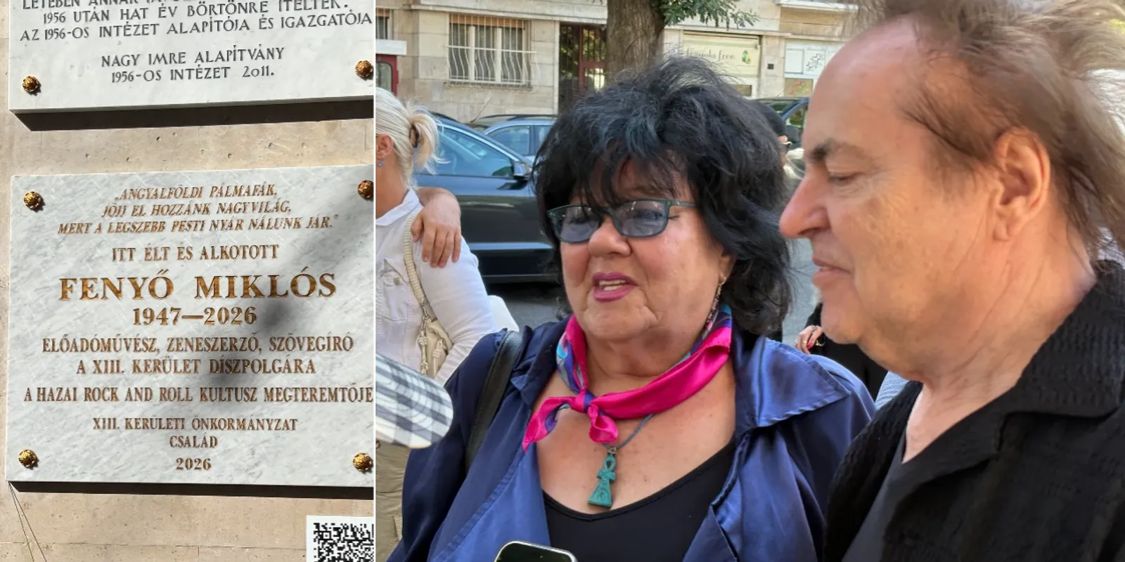 Dolly Fenyő Miklós emléktábla avatásán mesélt jó barátjáról