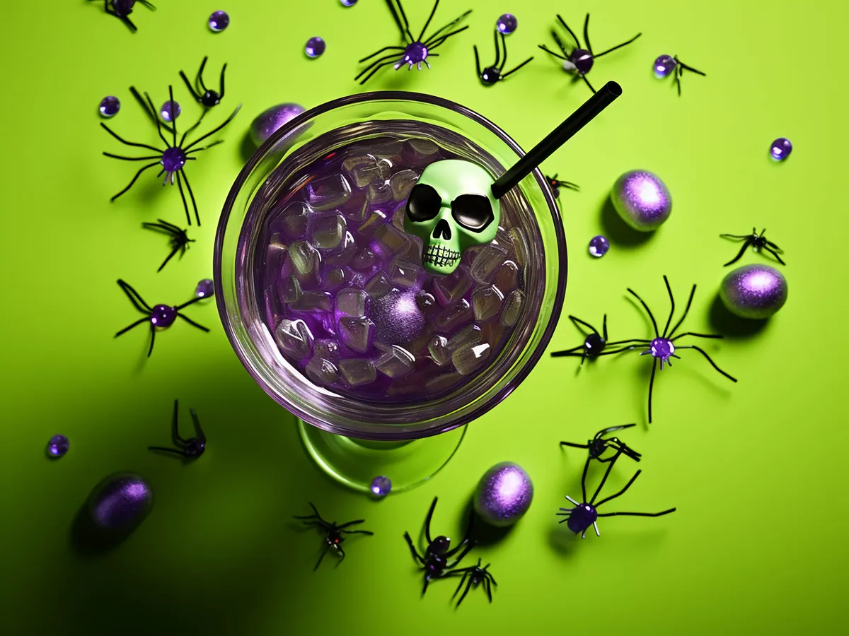 Halloweeni koktélok lila színben