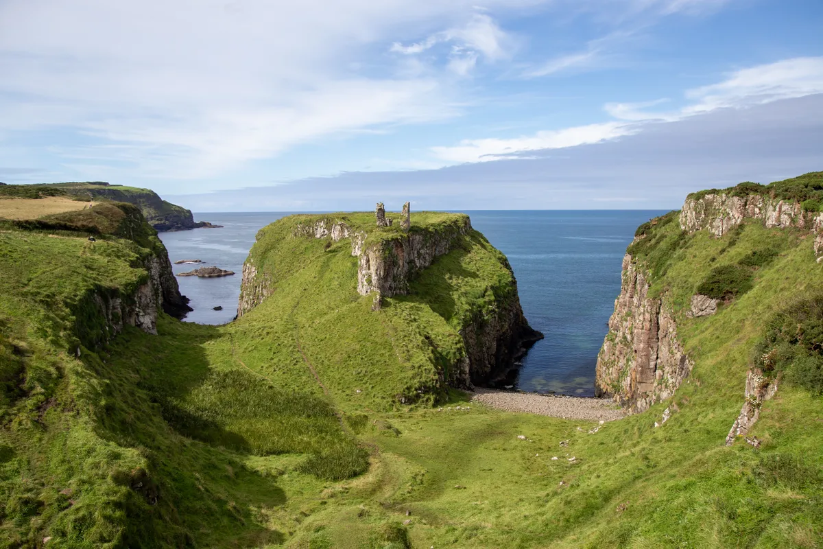 Dunseverick-kastély romjai Ézak-Írországban