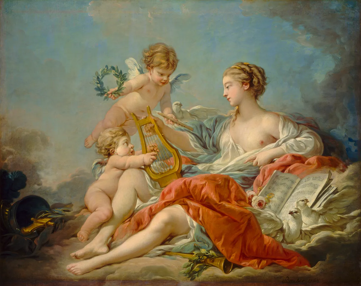 Zenei kvíz és a Zene allegóriája Francois Boucher festményén a Zene világnapjára